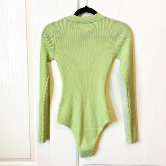 Bardot Rosario Knit Bodysuit In Lime Size XSmall NWT - Picture 10 of 11
